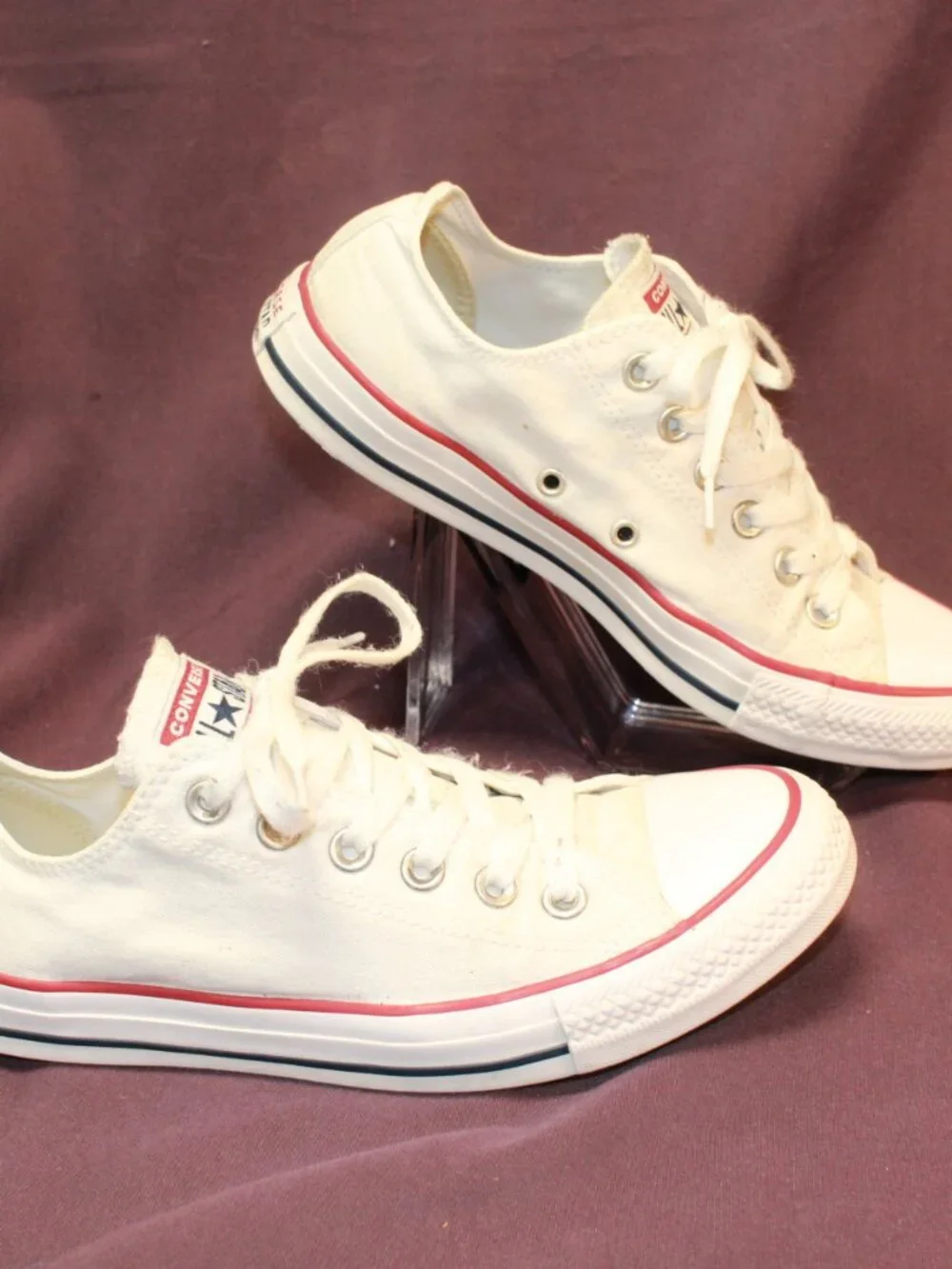 Converse Chuck Taylor All Star W8 White Low Top Sneakers - W7652 - Picture 3 of 12